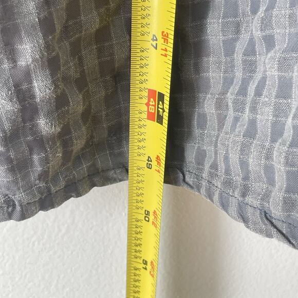 Eileen Fisher Gray Textured Linen Blend Maxi Dress Lagenlook Minimalist L Flaws - Picture 6 of 10